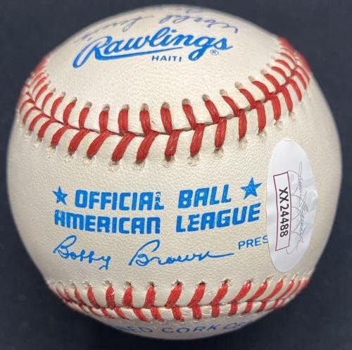 יוגי Berra העולמי סטטיסטיקה חתומה בייסבול JSA Loa - כדורי בייסד חתימה