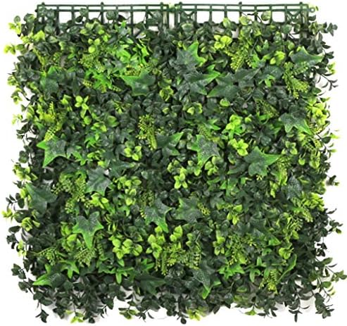 Ynfngxu ריאליסטי ירוק פאנל צמח צמח מלאכותי גדר גדר מסך פרטיות מדשאה מקורה וחיצוני קיר קיר קישוט