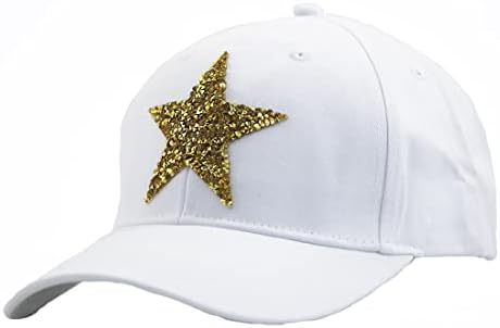 קלסיפיד-כובע בייסבול כותנה לנשים - עם תיקון ריינסטון-מידה אחת