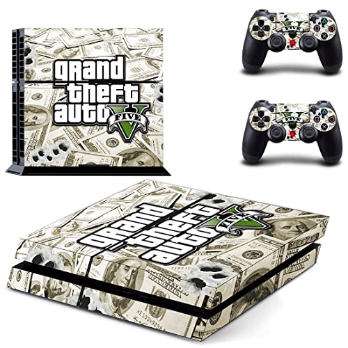 עבור PS5 Digital - Game Grand GTA גניבה ומדבקת עור Auto PS4 או PS5 לפלייסטיישן 4 או 5 קונסולה ובקרים