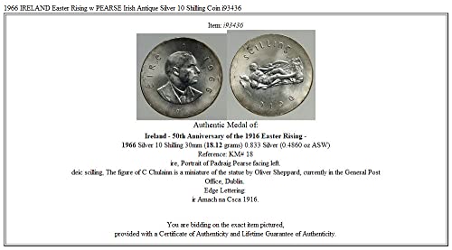 2000 IE 2000 אירלנד מילניום וינטג 'AR פאונד מטבע I934 10 שילינג טוב לא מוסמך