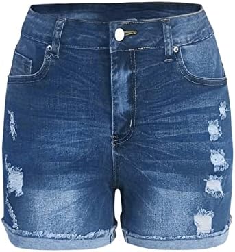 מכנסיים קצרים של ג'ין ג'ין פלוס גודל נמתח שולי גולמי נופש חוף מכנסי חוף קצרים רוכסן מכנסי ג'ינס מזדמנים