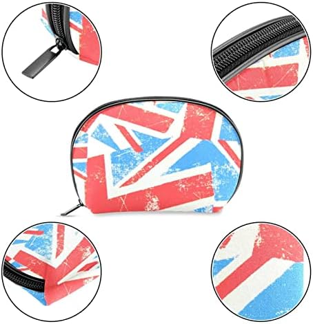 תיקים קוסמטיים לנשים, תיקים אוספים מארגן איפור מארגן תיקי איפור בנות, דגל אמנות וינטג 'בבריטניה