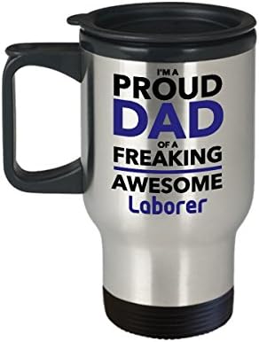 אבא גאה לספל קפה מפעיל פועל מדהים, מתנה ליום אבות לאבא מבן בת ילדים