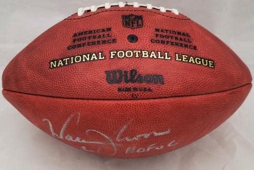 וורן מון חתימה על חתימה רשמית NFL כדורגל עור סיאטל סיהוקס HOF 06 PSA/DNA N85192 - כדורגל חתימה