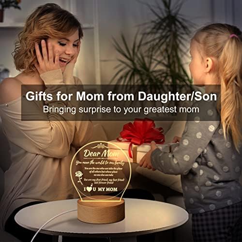 מתנות ליום האם לאמא שלך, מתנת יום הולדת לאמא אקריליק מנורות לילה בהספק נמוך, דברים כדי לקבל את אמא שלך