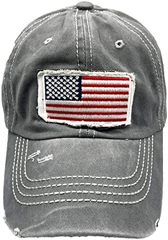 RNFENQS דגל אמריקאי דגל אמריקאי קוקו כובע בייסבול כובע אבא במצוקה מתכווננת