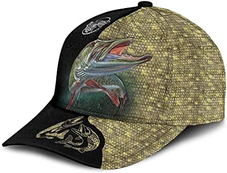 חובבי דייג כובע בייסבול, מתכוונת תלת מימד כובע בייסבול מודפס מתנות לסנאפבק לגברים, נשים, חג המולד, יום
