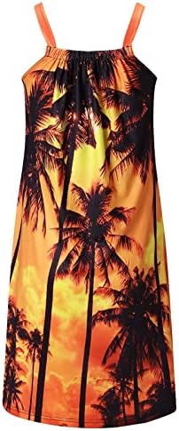 נשים מקרית שרוולים פרחוני מיני שמלת טרופי הדפסת קיץ חוף טוניקת טנק שמלות קצר שמלות קיץ