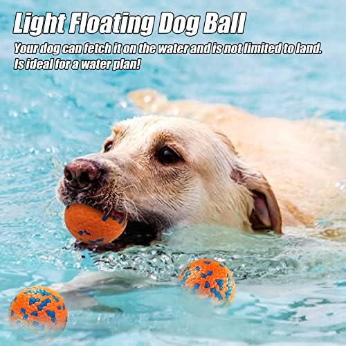 כדורי כלב צעצועים עבור לועסים אגרסיביים, כדורים קופצניים צפים בלתי ניתנים להריסה לכלבים,כדורי ללעוס