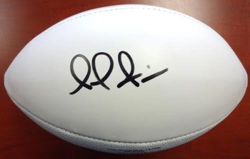 פול ריצ'רדסון חתימה לוגו לבן כדורגל סיאטל סיהוקס MCS Holo Stock 80902 - כדורגל חתימה