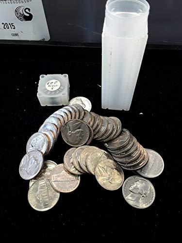 1960 P רול שלם ג'פרסון ניקל - Gem Bu - מקורי - מבריק ללא מחזור - Mint State Mint Mint