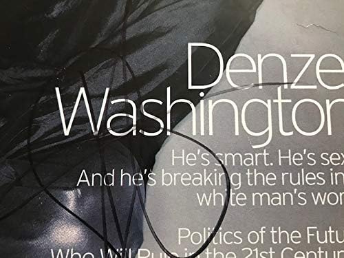 ממוסגר דנזל וושינגטון אותנטי מגזין חתימה עם תעודת מקוריות
