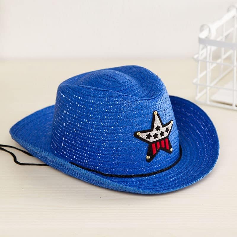 קיץ קש אש 6 צבעים חוף בנות בנים ילדים ילדים כובע קאובוי מערבי 2 עד 6 כובע בייסבול פעוטות