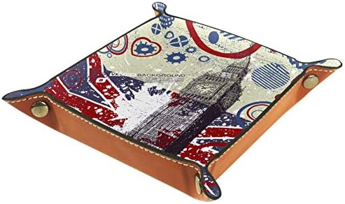 רקע של Lorvies Grunge עם Big Ben Ben Storage Box Cube Covers Callings for Office Home