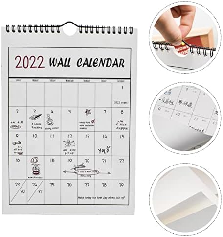Nuobesty Mini Notepad 8 לוח יומן קיר חבילה 2022, לוחות שנה 2021-2022 לוח שנה חודשי 2022 לוח השנה הקיר