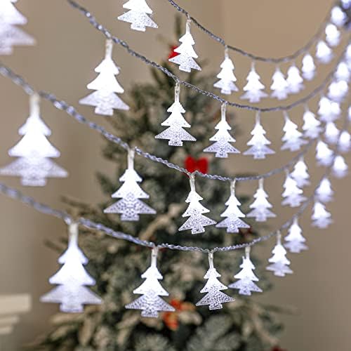 אורות חג מולד מיילקסינג, קישוטים לעץ חג המולד 19.6 רגל 40 אורות פיות LED סוללה המופעלת אטומה למים לבית,