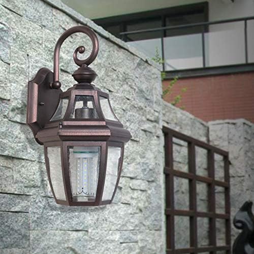 TJLSS מנורת קיר חיצונית בסגנון אירופאי סגנון אטום למים מנורת גן וילה קיר חיצוני קיר מנורה קיר מנורת
