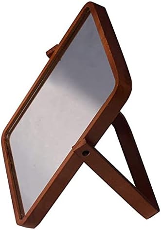קטן מראה עץ שולחן עבודה מראה עם מעמד יהירות מראה איפור מראה שולחן מראה עם מעמד מתקפל מלבני משלוח עומד