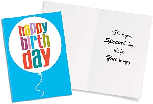 יסודות יום הולדת: כרטיסי ברכה בגודל ערך-חבילת מבחר-50 כרטיסים עם מעטפות / מודפסים בארצות הברית