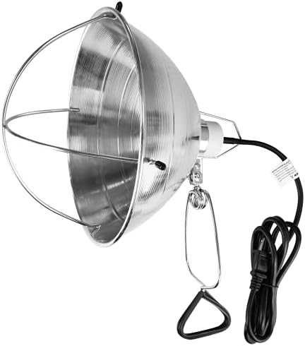 פשוט דלוקס 250 ואט מהדק מנורת אור עם 10.5 אינץ אלומיניום רפלקטור ונורה משמר דואר 26 שקע 6 רגליים כבל,