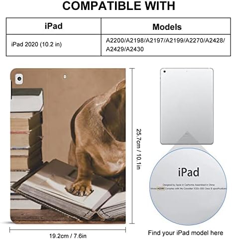 מארז הדור התשיעי של iPad, iPad Air 5th Denenge Case, מצחיק דששונד הדפס בעלי חיים ipad Pro 11 אינץ