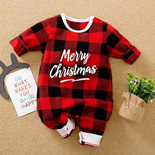 ילד תינוקות הראשונים שלי לחג המולד שלי רומפר בגדים שזה עתה נולדו סרבל שרוול ארוך + סט תלבושות לתינוקות