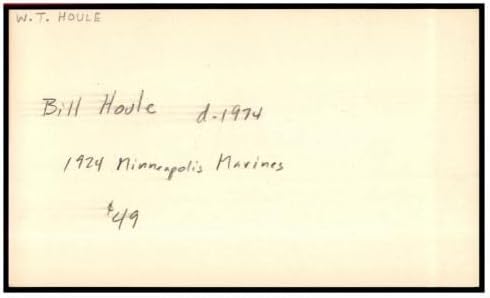 ביל הול חתם על כרטיס אינדקס 3 על 5 עם חתימה של מינאפוליס מרינס ד:1974 87490-חתימות חתוכות