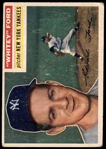 1956 Topps 240 Whitey Ford New York Yankees Fair Yankees