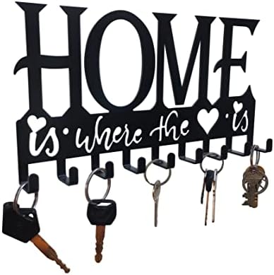 Weardlykraft Home Home Wears מחזיק מפתח לווי קיר לקיר לקיר קיר דקורטיבי ווים רכוב מחזיק מפתח מתכת עם