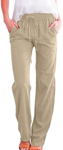 פדאלקס פשתן מכנסיים בתוספת גודל נשים בוהמי עסקים מקרית חופשת גבירותיי בגדי מכנסיים זורמים לנשים