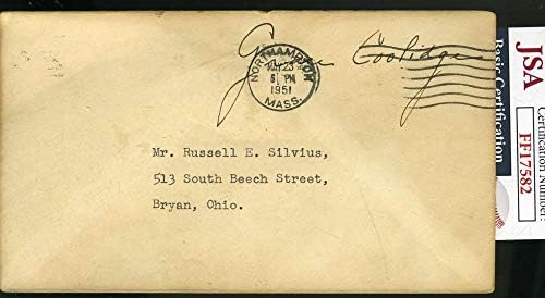 גרייס קולידג ' ג ' יי. אס. איי. סרט יד חתומה על חתימת מעטפה משנת 1951