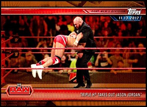דרך Topps לשנת 2019 ל WrestleMania Bronze 11 Triple H מוציאים את כרטיס המסחר של האבקות ג'ייסון ג'ורדן
