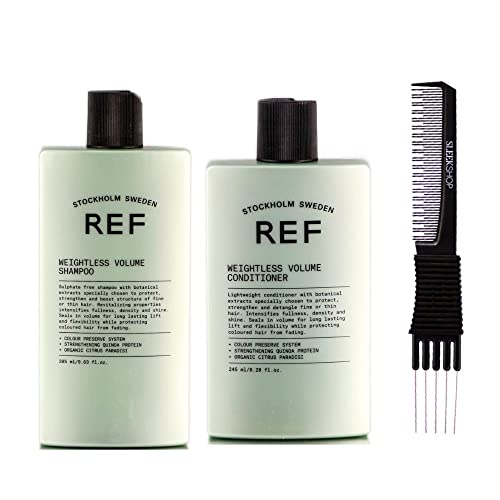 Sleekshop מסרק + התייחסות לשוודיה R.E.F. Stockholm Stockholm Shampoo and Duo Duo Set Set ערכה + מרכך)