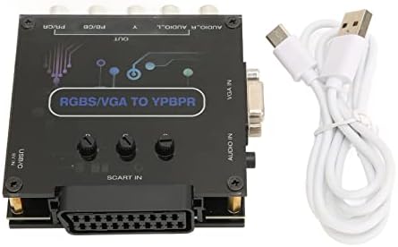 SEPTPENTA RGBS VGA SCART לממיר רכיבי YPBPR, 1080p בהירות מתכווננת, קלט ממיר RGBS VGA, תומך ב- SFC, Genesis,