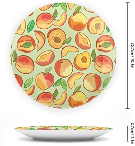 דפוס פרי אפרסק צלחות דקורטיביות לוחות קרמיקה