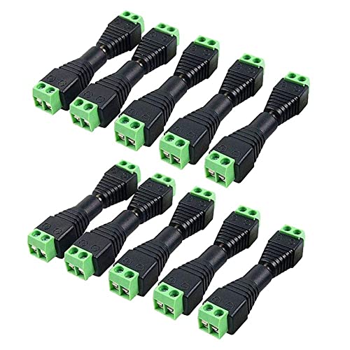 Finxroll 10pairs DC כבל צמה כוח 12V 5A נקבה זכר + 10PARS DC DC POWER JACK תקע מתאם מחבר חבית לחיבור