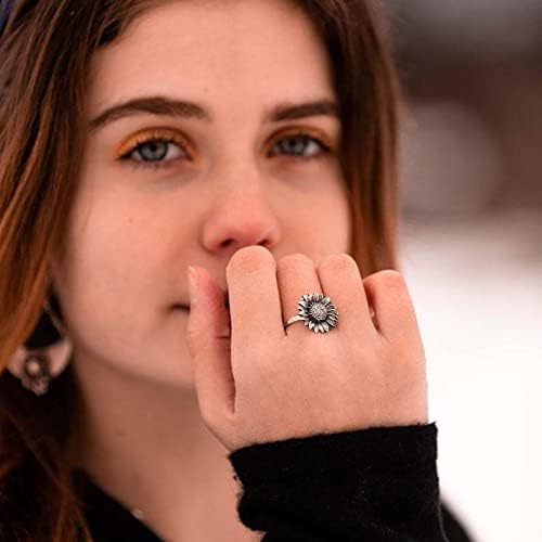 2023 חדש בציר חמניות גבירותיי טבעת לנשים אירוסין טבעת תכשיטי מתנות 100 טבעת חבילה