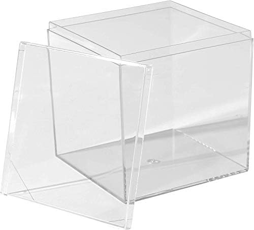 קופסאות אקריליק שקופות של המונט - 12 מארז - 2.15על 2.15על 2.15 - קופסאות פייברגלס קטנות למתנות, חתונות,
