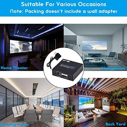 Enbuer 1x2 HDMI Splitter, 1 ב 2 Out Splitter Splitter Audio Video Box Box תמיכה 3D ו- 4K x 2K תואם ל-