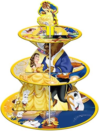 Xfycute Beauty and the Beast Party Supply-Beauty ו- The Beast 3 Tier Cupcake Stand Disply Display Disply