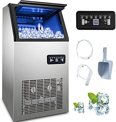 מכונת קוביית קרח חשמלית מכונת נירוסטה גנרטור נוזלי מקפיא למסעדות בתי קפה שימוש מסחרי ביתי