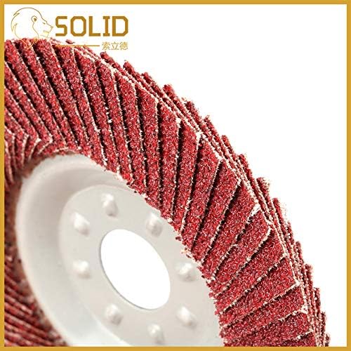 Xucus 10pcs/set 4 '' גלגל דיסק דש חול אדום 80 טחינה מכסה ברזל טחינה ללטף ללטש טחינה זוויתית ליטוש מתכת