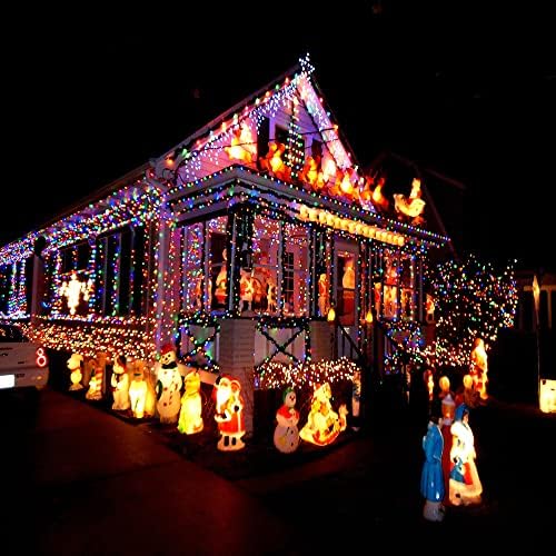 אורות חג המולד של דולאקי סולארי אטום חיצוני אטום מים, 2 חבילות 144ft 400 LED אורות חג מולד סולאריים