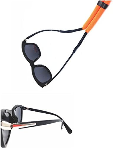 חבילה של 4 קצף צף מתכוונן מחזיק משקפי משקפי ספורט שומרי משקפי שמש ספורט מחזיק משקפיים רצועת בטיחות חבל
