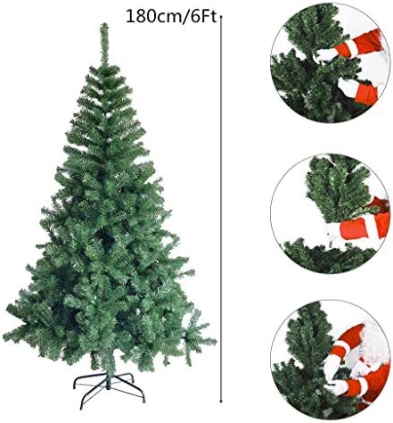 Xbyee 7.5ft / 6ft צירים עיפרון עץ חג המולד מלאכותי עם מתכת מתקפלת, קישוטים לחג המולד עצי חג המולד
