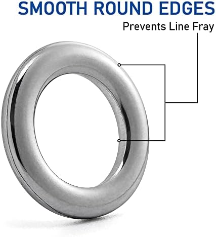 דר דגים 100 אריזות טבעות מוצקות, טבעות פיתוי נירוסטה טבעות פיתוי מחבר מי מלח מים כבד חוט טבעות פיצול
