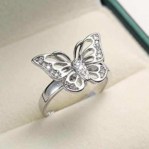 2023 חדש יצירתי נשים זירקון צמיד בעלי החיים פרפר תכשיטי טבעת נישואים טבעת אופנה נסיכת אירוסין טבעת הרי