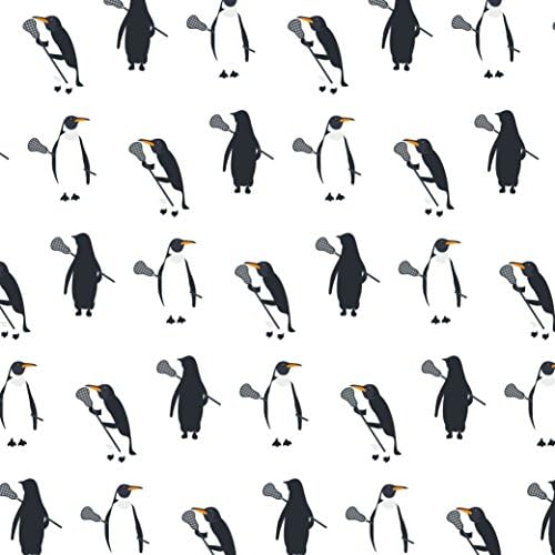 מכנסיים קצרים לקרוס - פינגווינים עם דפוס מקלות לקרוס, אורך הברך עם כיסים עמוקים