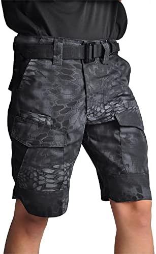מכנסי מטען של Ozmmyan לגברים מכנסיים קצרים עם סיווג רב-כיס מזדמנים קיץ רגוע בכושר נשימה עבודה חיצונית